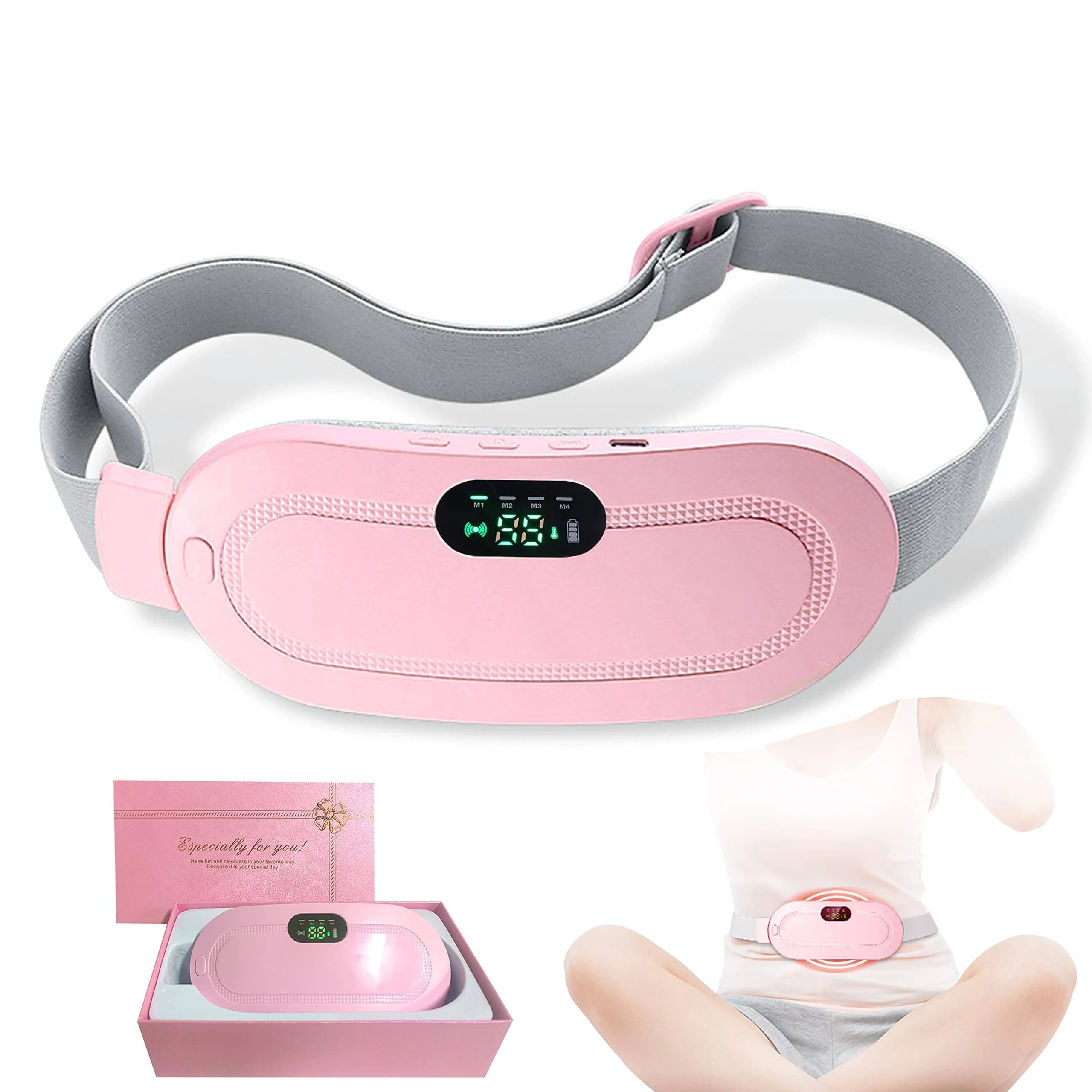 Women’s Period Cramp Relief Heating & Massage Belt