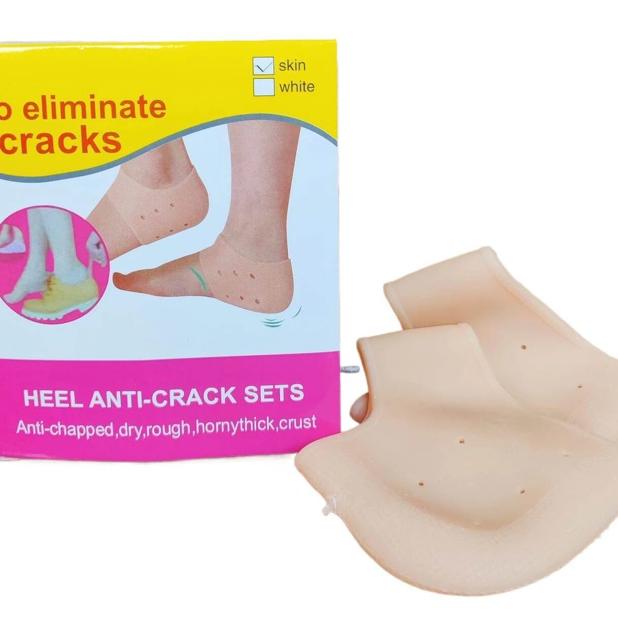 Silicone Heel Anti Crack Set for Men and Women (Free Size) 1 Pair