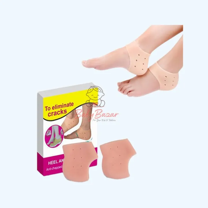 Silicone Heel Anti Crack Set for Men and Women (Free Size) 1 Pair image 3