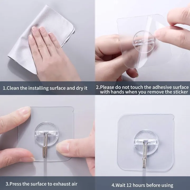 Diamond Hooks Self Adhesive Drawer Hook Pull Push Hook Drawer Cabinet Hook image 2