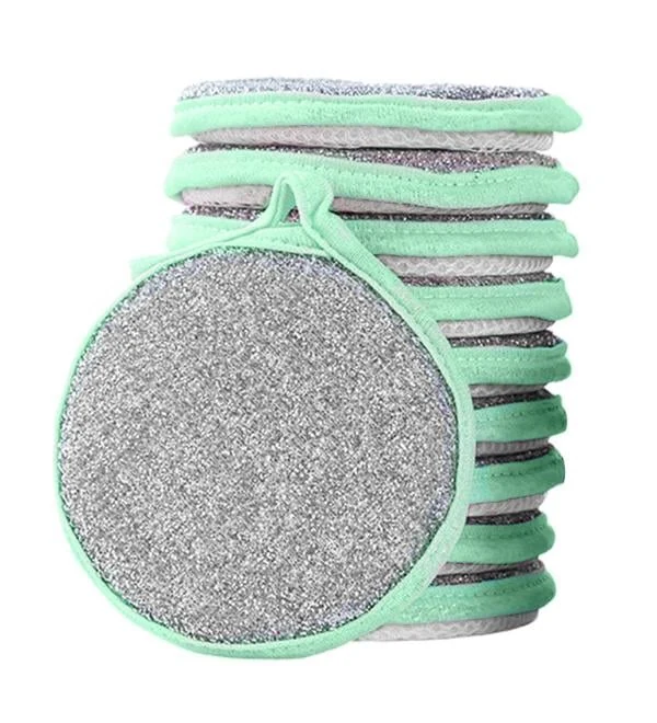 Dishwashing Sponge Household Kitchen Cleaning Scouring Pad for Dishes Washing Kitchen Sponges Cellulose Sponge Pan Dish Wash Scrubber Green image 2