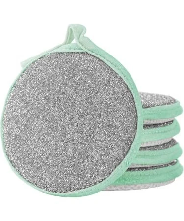 Dishwashing Sponge Household Kitchen Cleaning Scouring Pad for Dishes Washing Kitchen Sponges Cellulose Sponge Pan Dish Wash Scrubber Green image 5