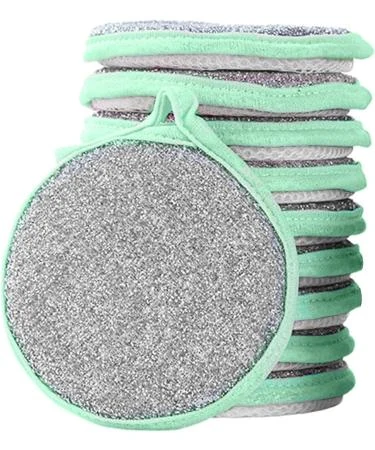 Dishwashing Sponge Household Kitchen Cleaning Scouring Pad for Dishes Washing Kitchen Sponges Cellulose Sponge Pan Dish Wash Scrubber Green image 4