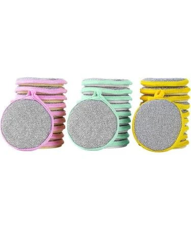 Dishwashing Sponge Household Kitchen Cleaning Scouring Pad for Dishes Washing Kitchen Sponges Cellulose Sponge Pan Dish Wash Scrubber Green image 3