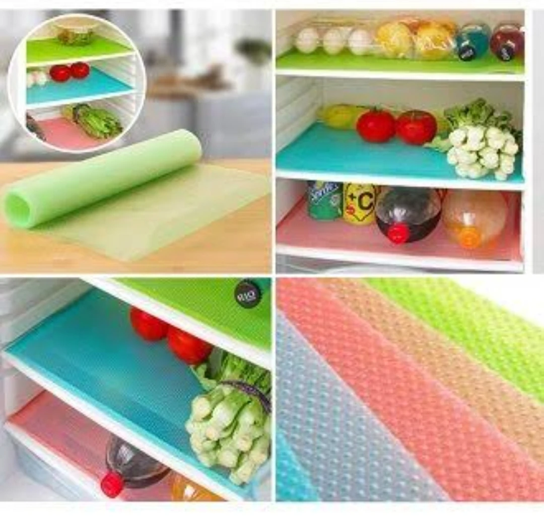 Easy Clean Kitchen Cabinet Pad Refrigerator Anti Slip Fridge Liner Mat 3 Pieces