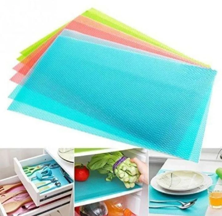 Easy Clean Kitchen Cabinet Pad Refrigerator Anti Slip Fridge Liner Mat 3 Pieces image 4