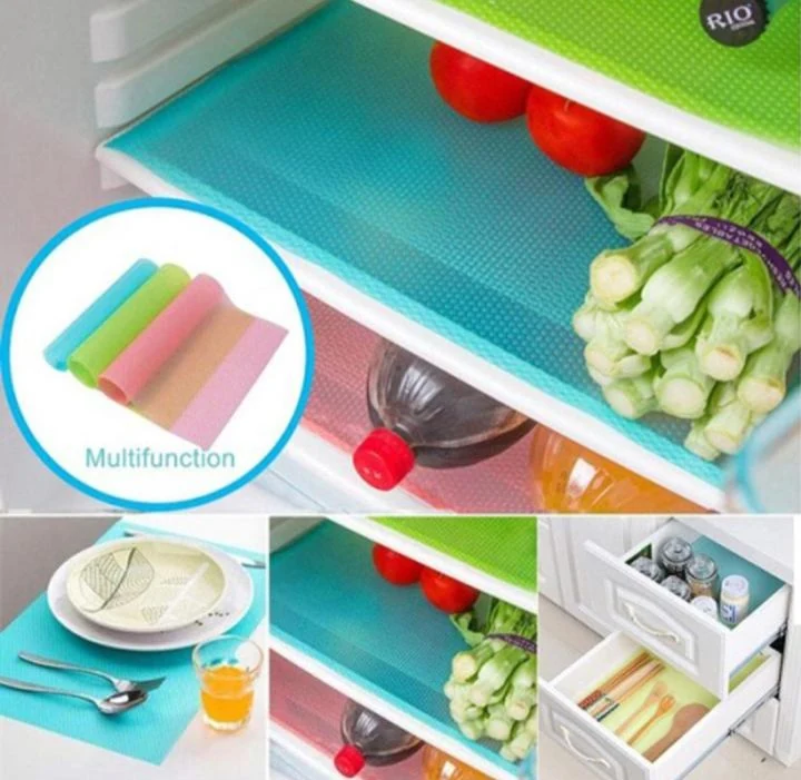 Easy Clean Kitchen Cabinet Pad Refrigerator Anti Slip Fridge Liner Mat 3 Pieces image 3