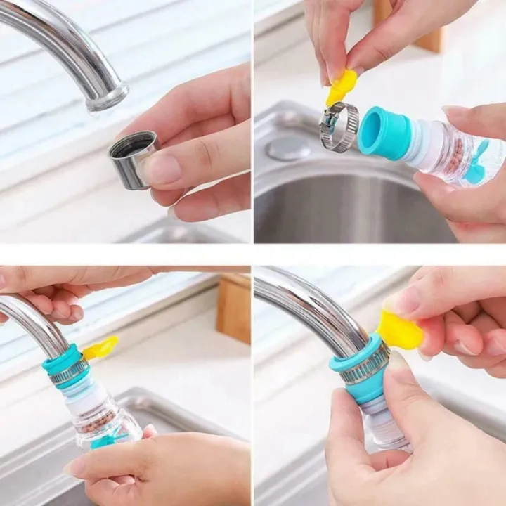 360 Rotation Kitchen Sink Faucet Extender with Sprayer and Filter image 7
