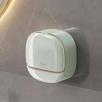 Soap Holder With Lid Drain Soap Box Punch Free Flip Top Soap Dish image 5