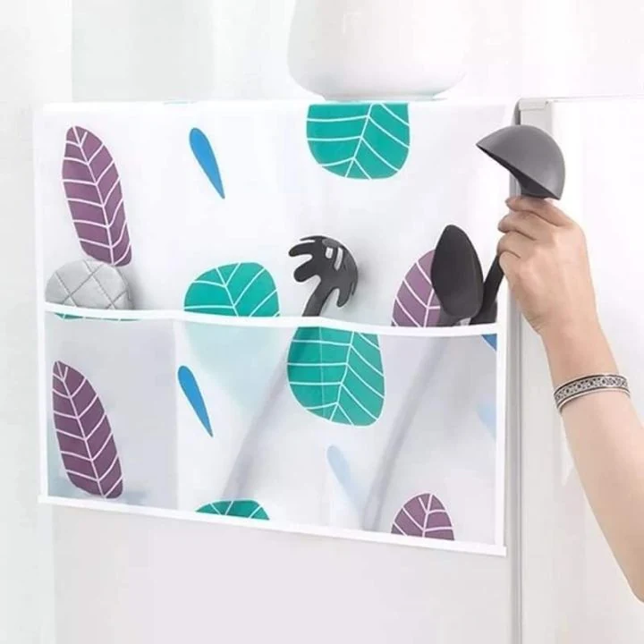 Dustproof Fridge Cover Multifunctional Waterproof Refrigerator Cover image 6