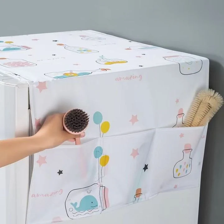 Dustproof Fridge Cover Multifunctional Waterproof Refrigerator Cover image 7