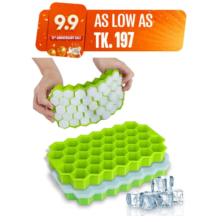 Silicone Ice Cube Tray 37 Cavity Ice Making Box Premium Ice Cube Moulds image 2