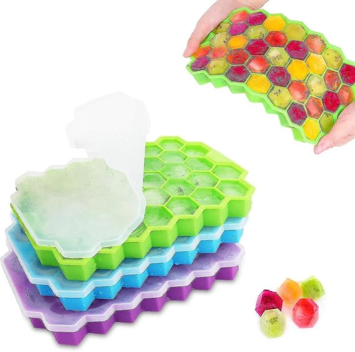 Silicone Ice Cube Tray 37 Cavity Ice Making Box Premium Ice Cube Moulds image 5
