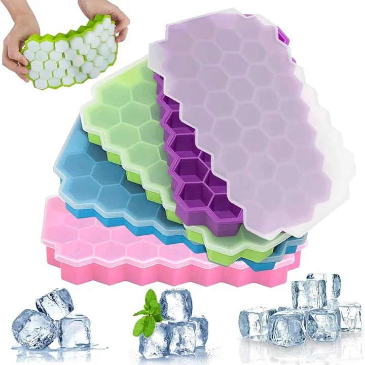 Silicone Ice Cube Tray 37 Cavity Ice Making Box Premium Ice Cube Moulds image 6