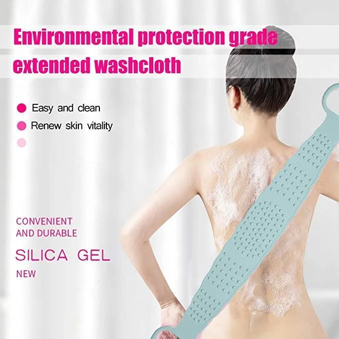 Silicone Bath Body Brush, Long Double Sided Exfoliating Brush image 3