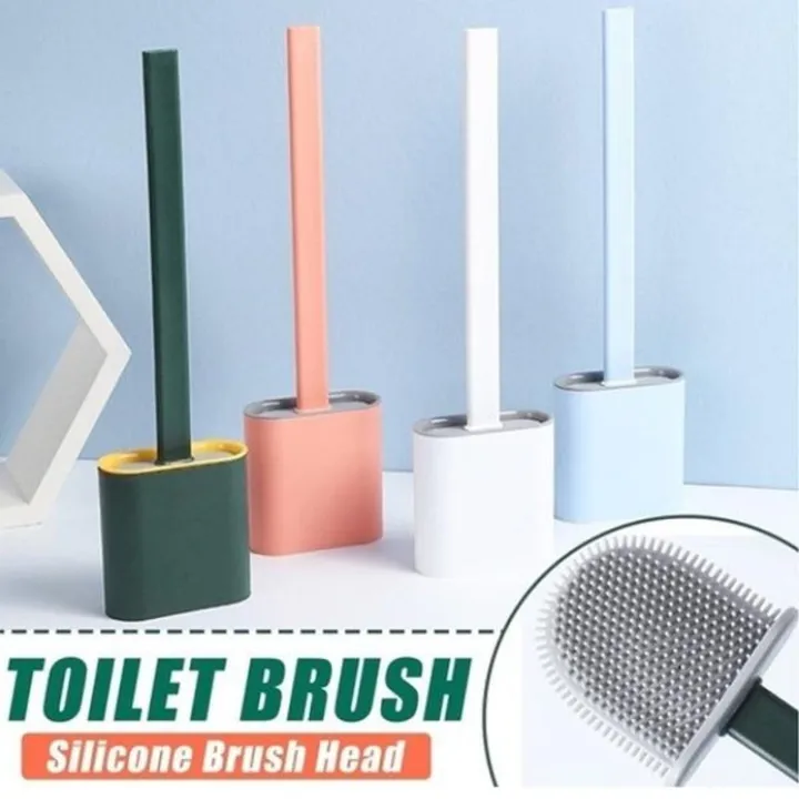 Silicone Toilet Cleaning Brush with Holder Set 1 Pc image 4