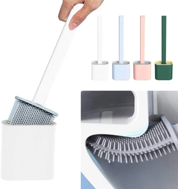 Silicone Toilet Cleaning Brush with Holder Set 1 Pc image 5