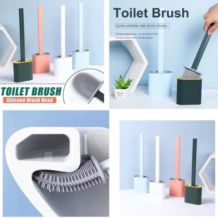 Silicone Toilet Cleaning Brush with Holder Set 1 Pc image 6