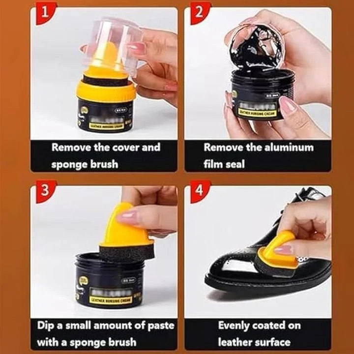 Leather Cleaner Polish for Shoes, Clothing and Sofa image 2