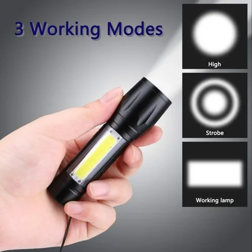 USB Rechargeable Zooming Mini LED Flashlight image 3