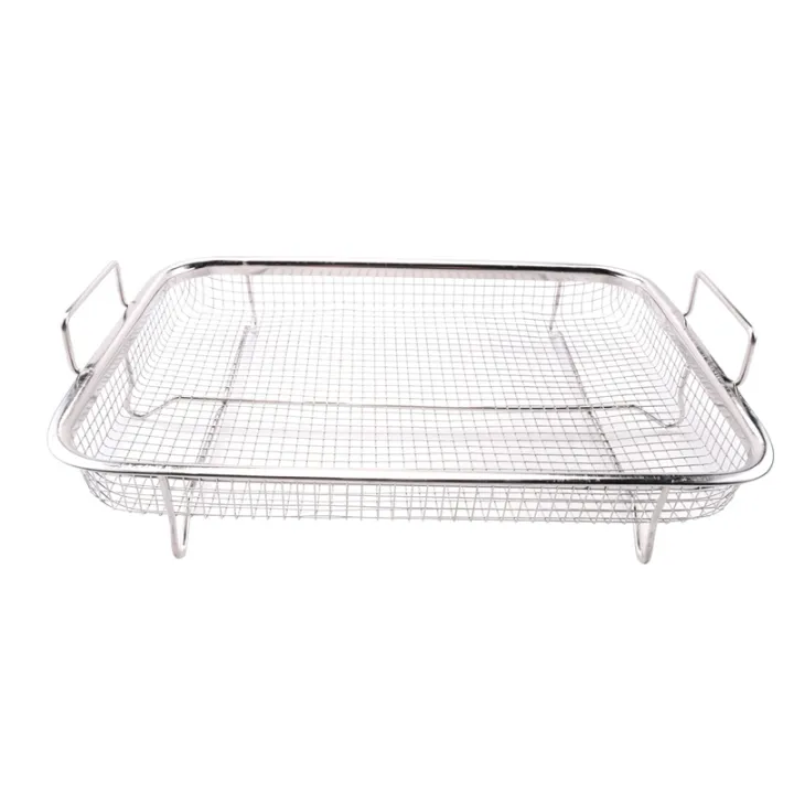 Stainless Steel Crisper Tray and Pan Deluxe Air Fry in Your Oven 2-Piece Set, Baking Pan Perfect for the Grill image 4