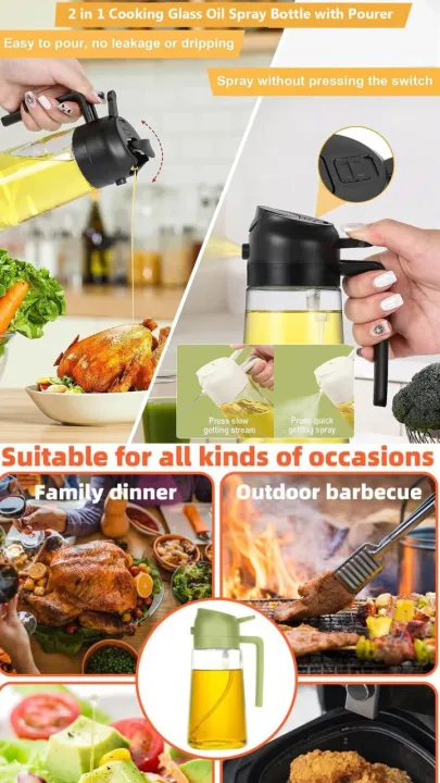 Premium Quality Versatile Use Oil Sprayer Dispenser Bottle for Kitchen image 2