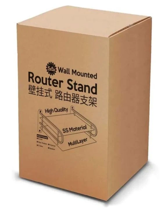 WiFi Router Stand Wall Mounted, ONU Stand, TV Box and Set Top Box Stand, Black image 5