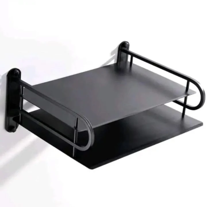 WiFi Router Stand Wall Mounted, ONU Stand, TV Box and Set Top Box Stand, Black image 3