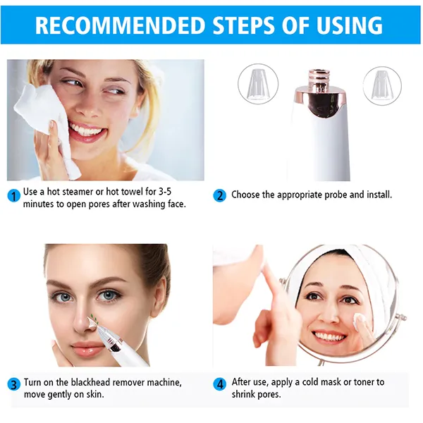 Electric Vacuum Blackhead Remover Machine 6 Suction Head Beauty Machine For Skin Care image 6