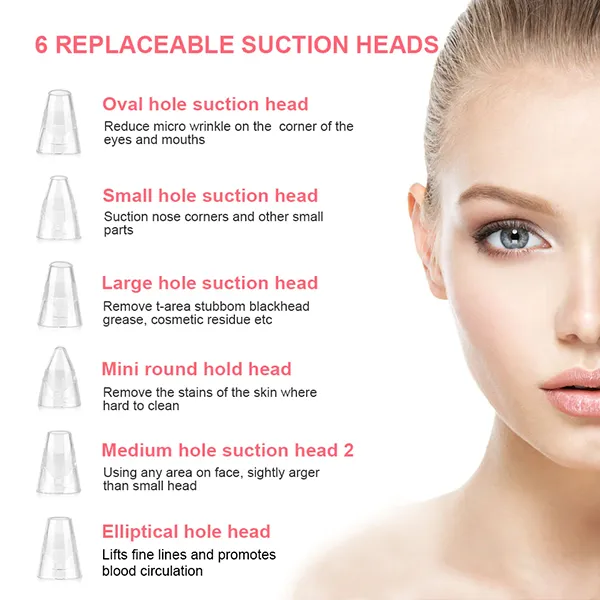 Electric Vacuum Blackhead Remover Machine 6 Suction Head Beauty Machine For Skin Care image 7