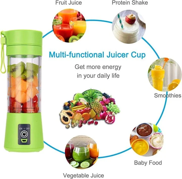 Portable Blender Personal Size Blender for Shakes and Smoothies USB Rechargeable Mini Juicer Cup image 4