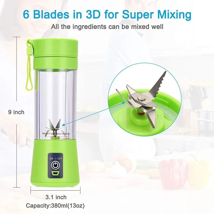 Portable Blender Personal Size Blender for Shakes and Smoothies USB Rechargeable Mini Juicer Cup image 5