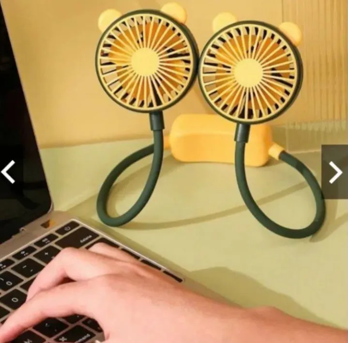 Folding Mini USB Neck Fan Hands Free Portable Fan image 2