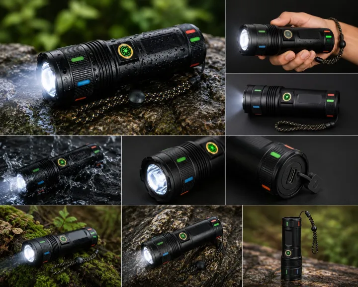 Sanford SDN07 Super Bright Flashlight with White LED and 30000mAh Battery image 7
