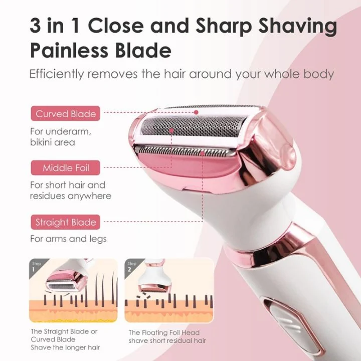 Electric Razor for Women, Portable 4 in 1 Lady Electric Shaver Set image 6