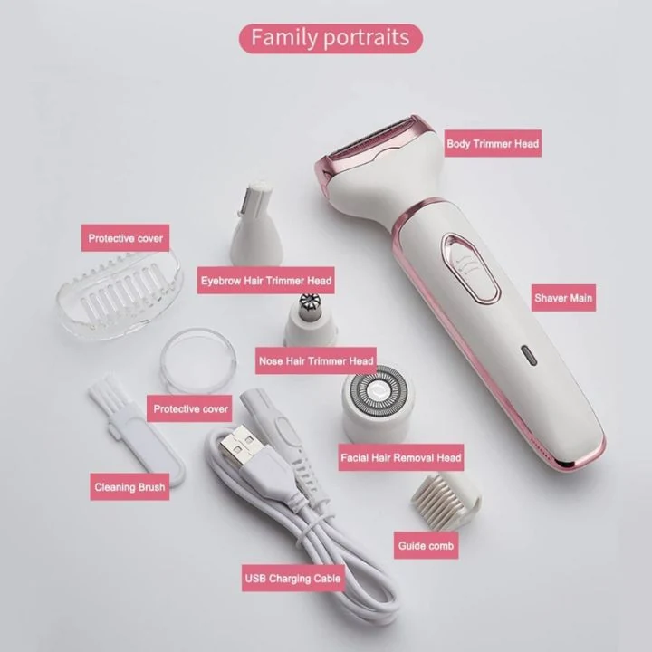 Electric Razor for Women, Portable 4 in 1 Lady Electric Shaver Set image 8