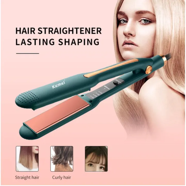 KEMEI KM 9827 Professional Hair Straightener Electric Flat Iron Hair Styling Tool image 2