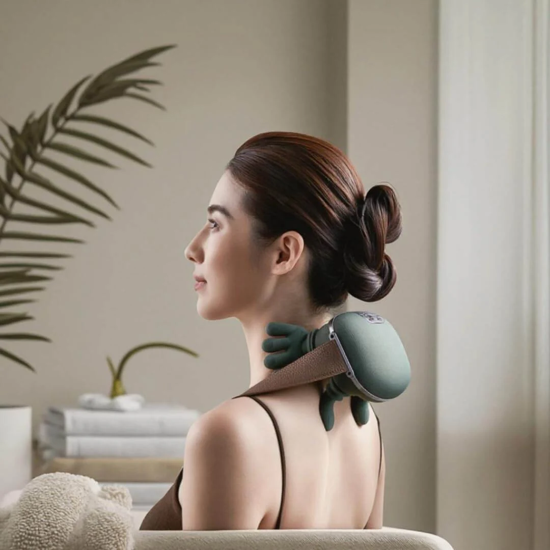Bionic Heated Massager, Portable Wireless Shiatsu Neck and Back Massager image 3