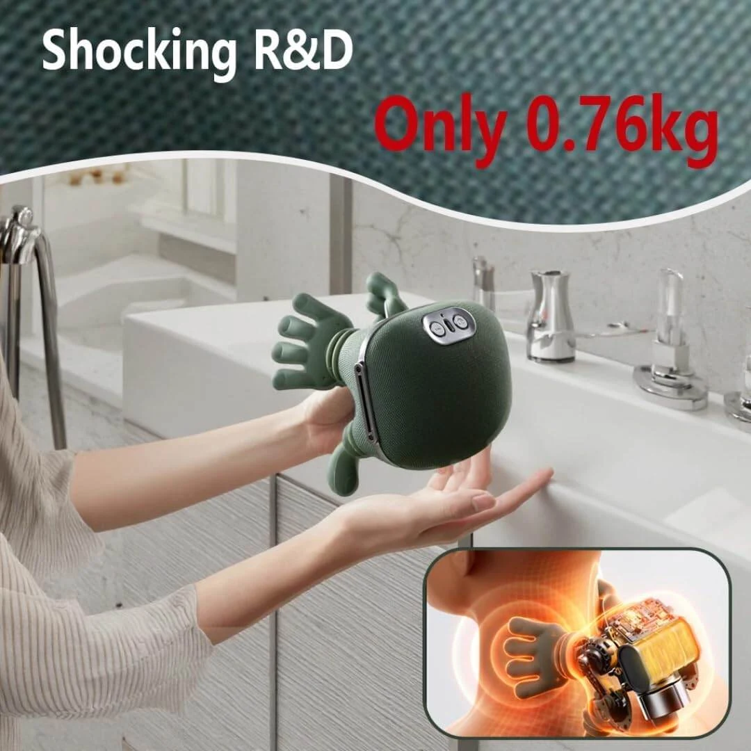 Bionic Heated Massager, Portable Wireless Shiatsu Neck and Back Massager image 6