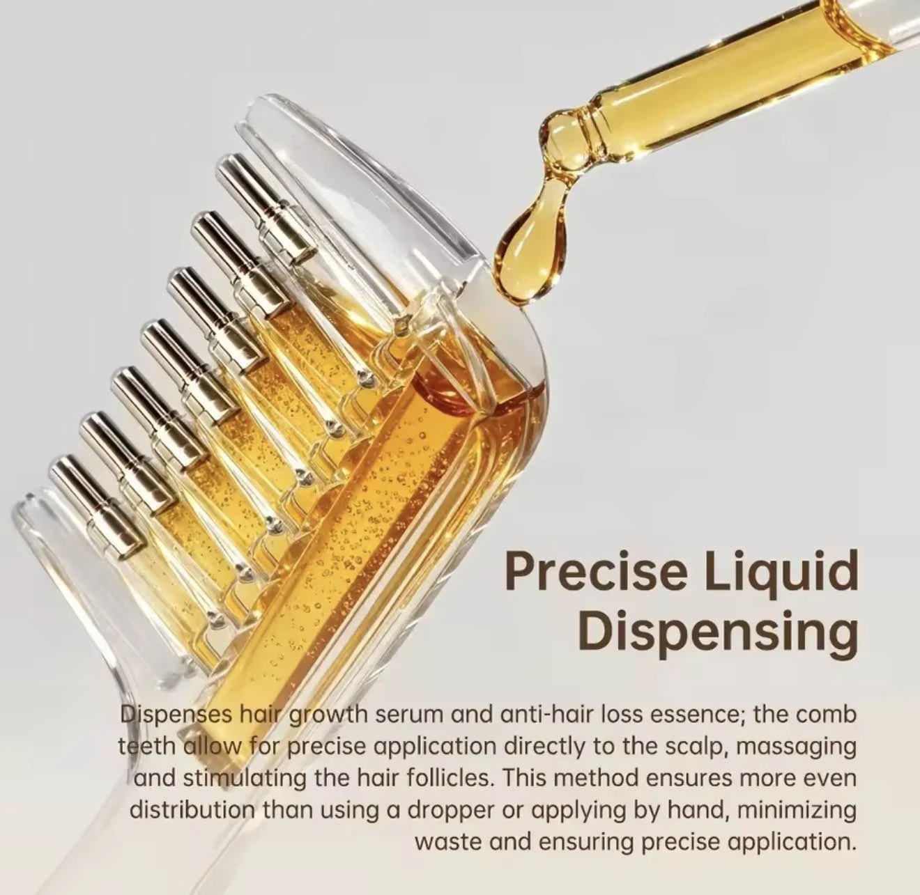 Transparent Refillable Essential Oil Hair Comb Applicator image 2