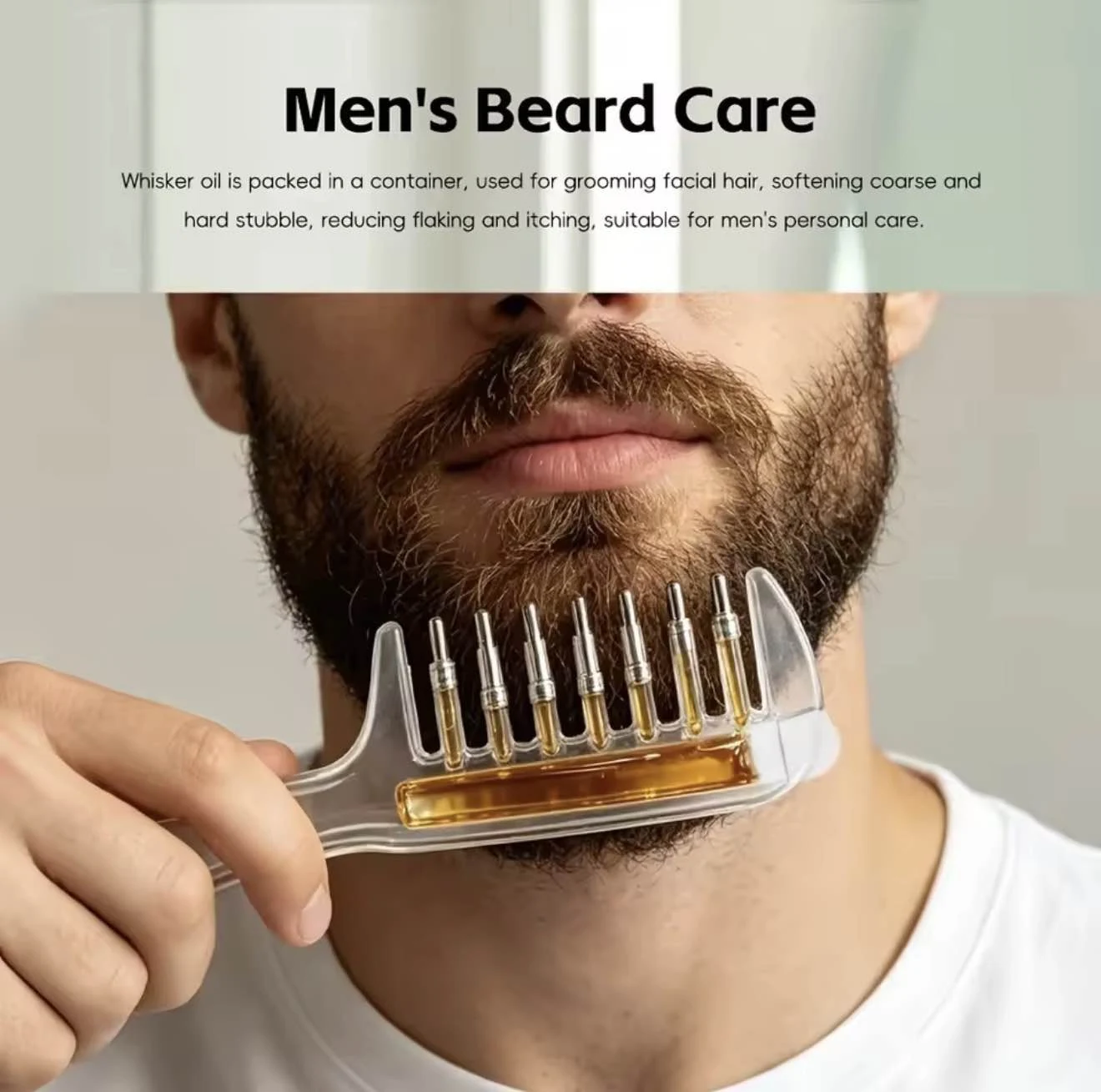 Transparent Refillable Essential Oil Hair Comb Applicator image 4