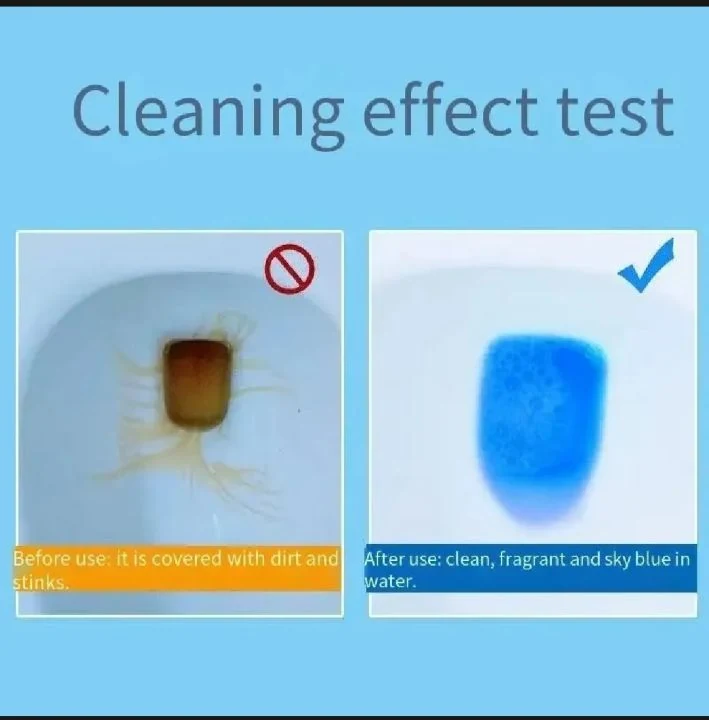 Automatic Toilet Cleaning Tablets Blue Bubble Freshener 10pcs image 4