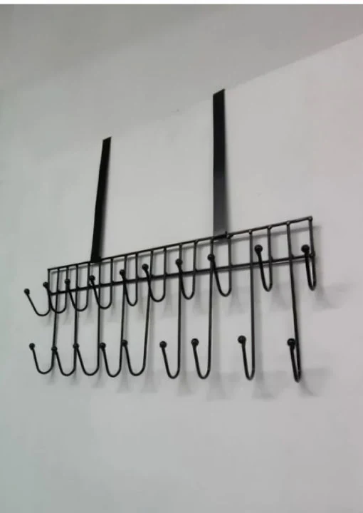 Over the Door Hanging 19 Hook Rack | Multi Hanger for Clothes, Bags and Towels image 3