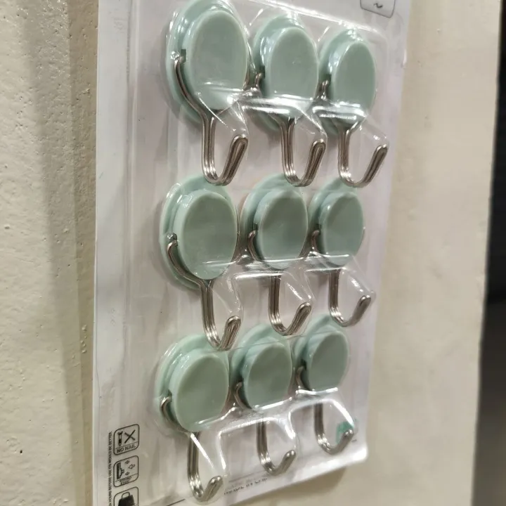 Adhesive Wall Hooks Strong Self Adhesive Hanger Set 2kg Capacity Reusable Plastic and Metal Hooks for Kitchen Bathroom a image 4