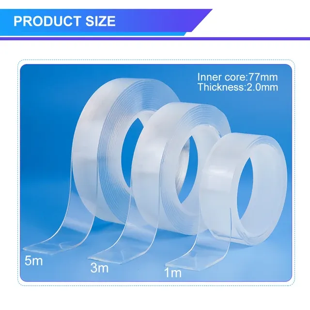 5m Nano Tape Double Sided Transparent NoTrace Reusable Waterproof Adhesive Tape image 3
