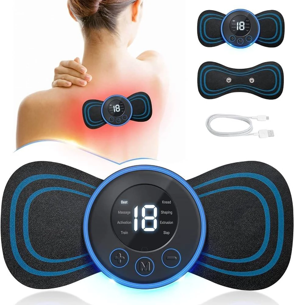 Portable Mini Electric Massager with 8 Modes and 19 Levels