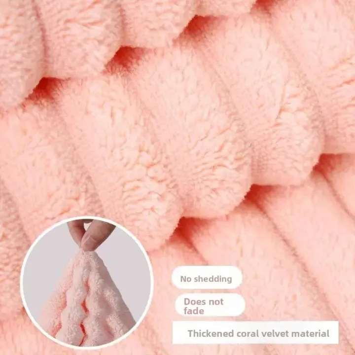 Microfiber Hair Towel Wrap for Women Quick Dry Coral Velvet Hair Cap image 7