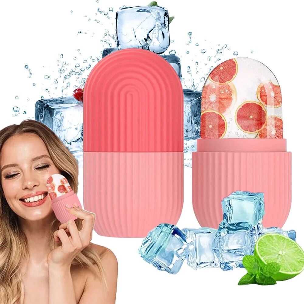 Silicone Face Ice Cube Massage Roller Beauty Skin Care Mold Multicolor for Home Use