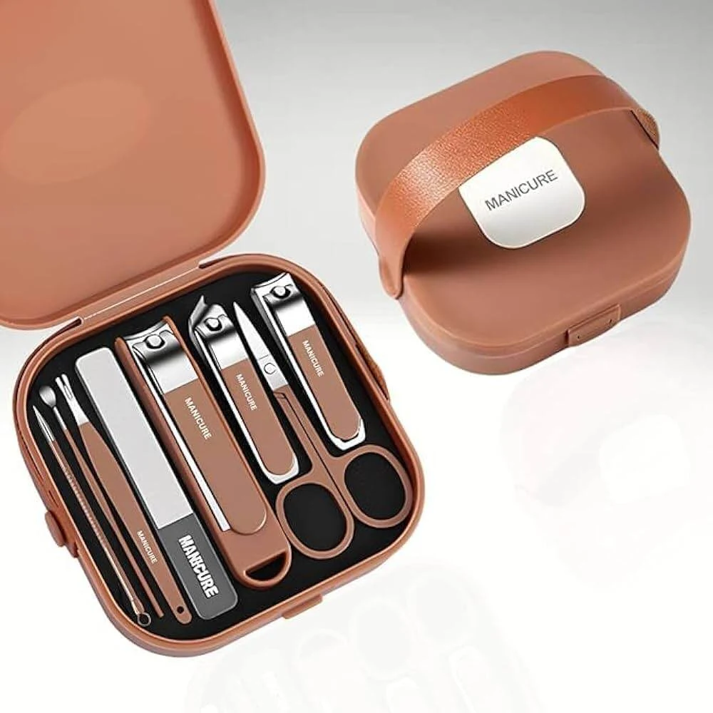 Nail Cutter 8 Piece Set Portable Manicure Pedicure Kit for Men and Women