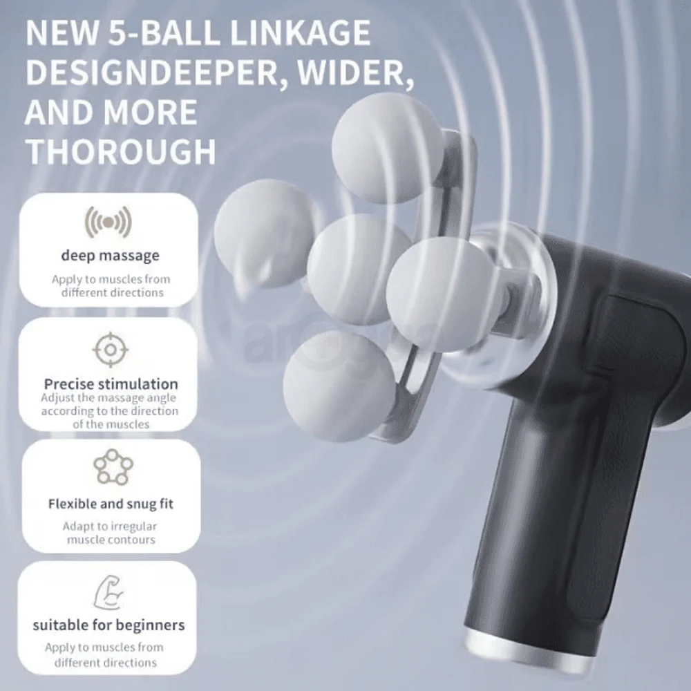 5 Headed Fascia Massage Gun image 3